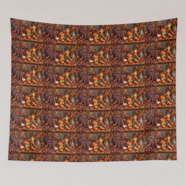 Item preview, Purple Harvest Cornucopia — An Autumn Thanksgiving Still Life designed and sold by Novel Works Studio.