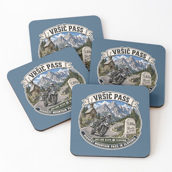 Item preview, Vrsic Pass Slovenia Vršič Pass Slovenia Motorcycle Sticker TShirt 03 designed and sold by OuterShellUK.