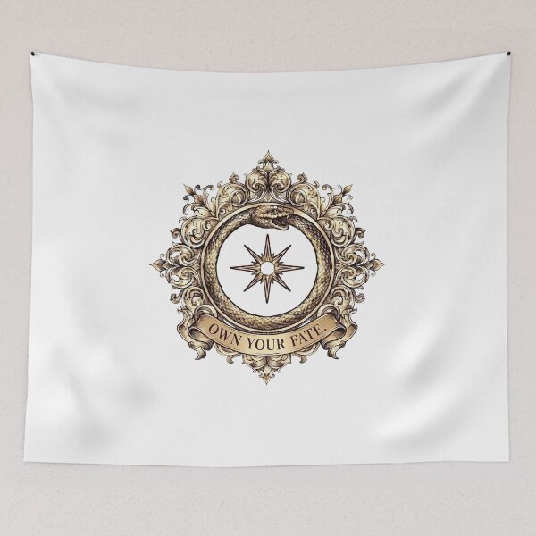 Item preview, Own Your Fate Motivational Star Compass Gold Emblem designed and sold by NikmaArt.