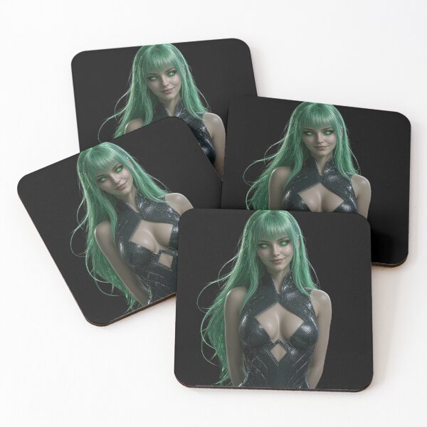 Item preview, Crystal Master Beautiful Sci-Fi Cyberpunk Girl Art designed and sold by EvolutionMerch.