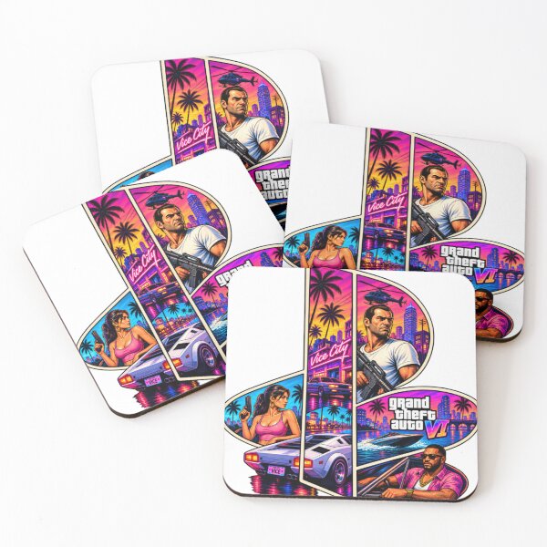 Item preview, Perfect Gift forGTA 6 Vice City Retro Neon Collage – Gamer Fan Art Oversize Fans designed and sold by AlexanderJonat.