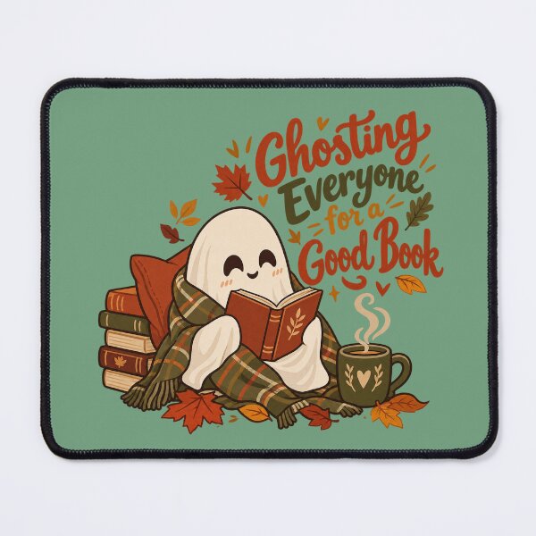Item preview, Ghosting Everyone For A Good Book - Cute Halloween Ghost designed and sold by InkWeaveShop.