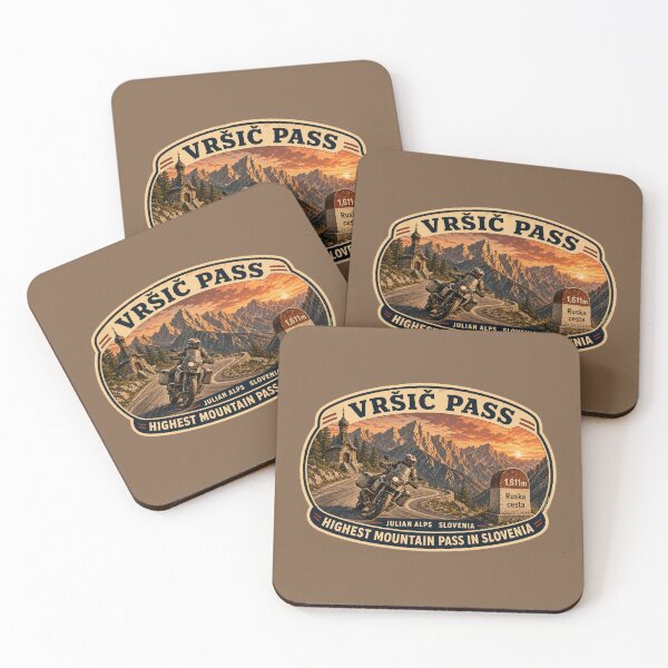 Item preview, Vrsic Pass Slovenia Vršič Pass Slovenia Motorcycle Sticker TShirt 04 designed and sold by OuterShellUK.
