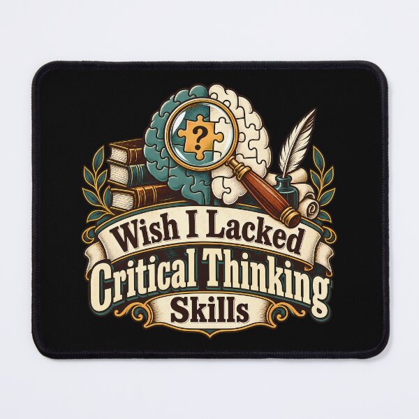 Item preview, Wish I Lacked Critical Thinking Skills Funny Book Lover Retro designed and sold by Photo-Sphere101.