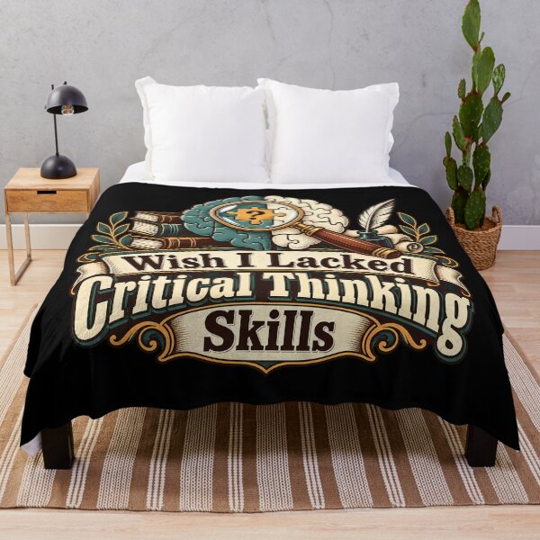 Item preview, Wish I Lacked Critical Thinking Skills Funny Book Lover Retro designed and sold by Photo-Sphere101.