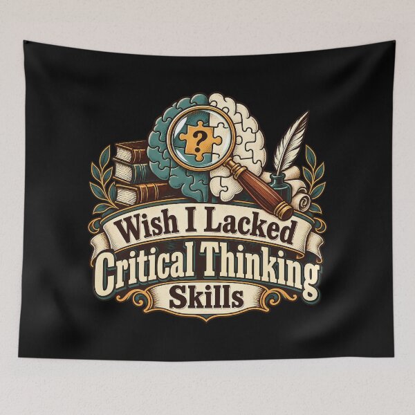 Item preview, Wish I Lacked Critical Thinking Skills Funny Book Lover Retro designed and sold by Photo-Sphere101.