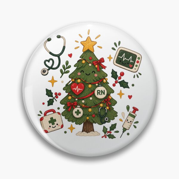 Item preview, Christmas Nurse Tree RN Medical Christmas Tree Holiday Nursing Gift designed and sold by LandFinStudio.