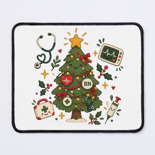 Item preview, Christmas Nurse Tree RN Medical Christmas Tree Holiday Nursing Gift designed and sold by LandFinStudio.