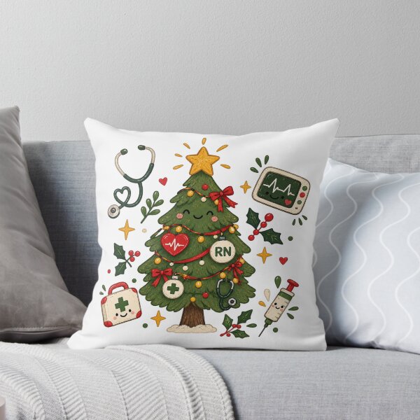 Item preview, Christmas Nurse Tree RN Medical Christmas Tree Holiday Nursing Gift designed and sold by LandFinStudio.