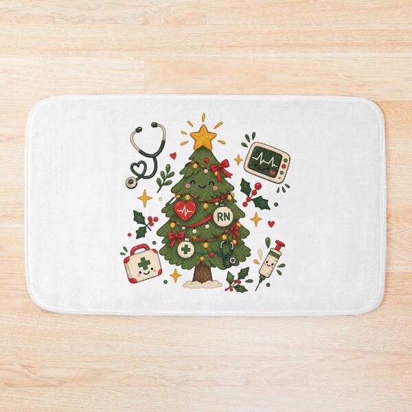Item preview, Christmas Nurse Tree RN Medical Christmas Tree Holiday Nursing Gift designed and sold by LandFinStudio.