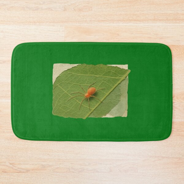 Item preview, Bright Orange Spider on Green Leaf Art designed and sold by Carasane.