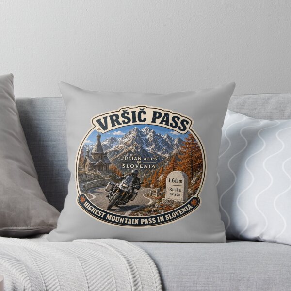 Item preview, Vrsic Pass Slovenia Vršič Pass Slovenia Motorcycle Sticker TShirt 05 designed and sold by OuterShellUK.