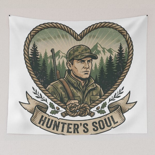 Item preview, Hunter's Soul – Vintage Wilderness Hunting Skull-Free Outdoors Design designed and sold by ruman2520.