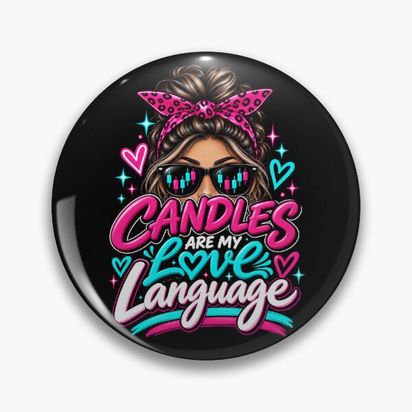 Item preview, Trader Chick-Candles Are My Love Language-Option Two-Black Background  designed and sold by Trendi61.