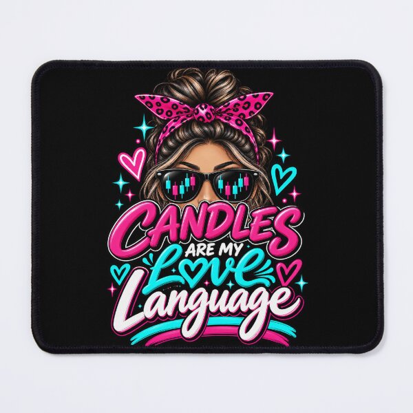 Item preview, Trader Chick-Candles Are My Love Language-Option Two-Black Background designed and sold by Trendi61.
