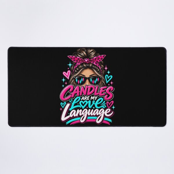 Item preview, Trader Chick-Candles Are My Love Language-Option Two-Black Background designed and sold by Trendi61.