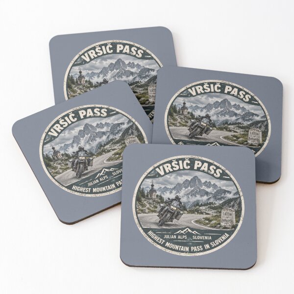 Item preview, Vrsic Pass Slovenia Vršič Pass Slovenia Motorcycle Sticker TShirt 06 designed and sold by OuterShellUK.