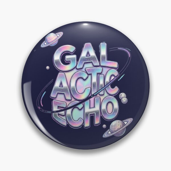 Item preview, Galactic Echo Holographic Space Typography Sticker Design designed and sold by @SHINTOSARTSTORE.