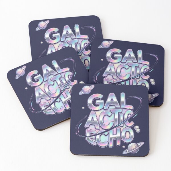 Item preview, Galactic Echo Holographic Space Typography Sticker Design designed and sold by @SHINTOSARTSTORE.