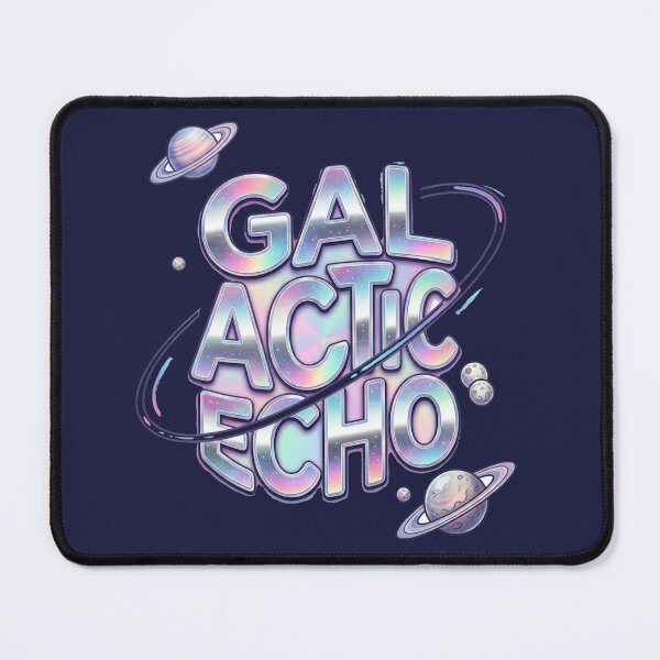 Item preview, Galactic Echo Holographic Space Typography Sticker Design designed and sold by @SHINTOSARTSTORE.