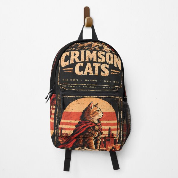 Item preview, Crimson Cats - Epic Fantasy Cat Warrior in Armor Desert Ruins Adventure Cinematic Art designed and sold by Retro Whiskers.