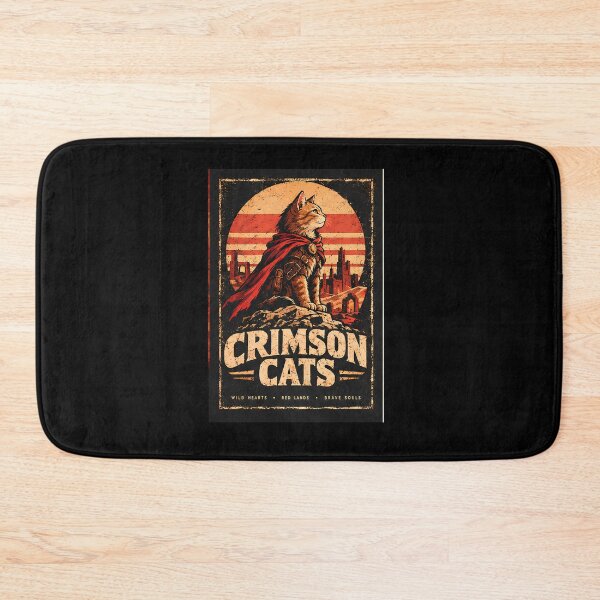 Item preview, Crimson Cats - Epic Fantasy Cat Warrior in Armor Desert Ruins Adventure Cinematic Art designed and sold by Retro Whiskers.
