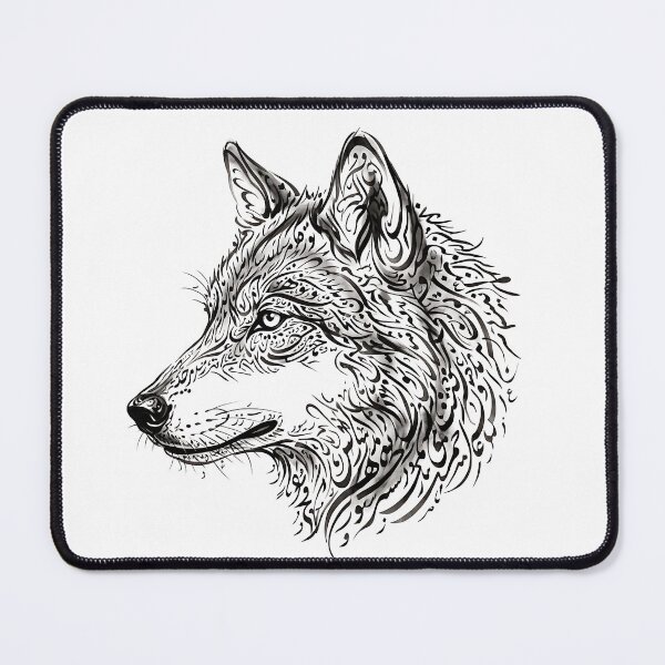 Item preview, Persian Calligraphy Wolf Animal Traditional Iranian Typography Art designed and sold by yousefi.