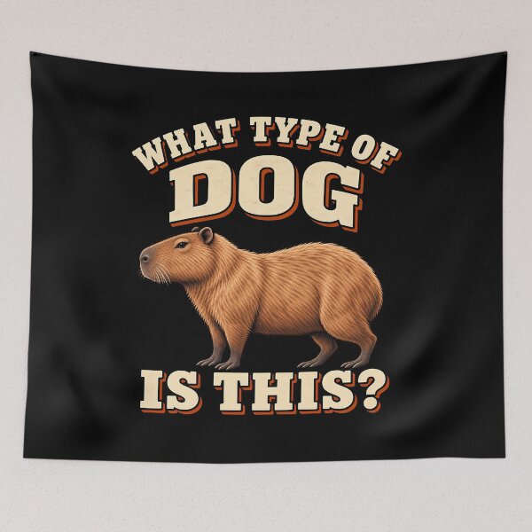 Item preview, What Type Of Dog Is This Funny Capybara Animal Lover Retro designed and sold by Photo-Sphere101.