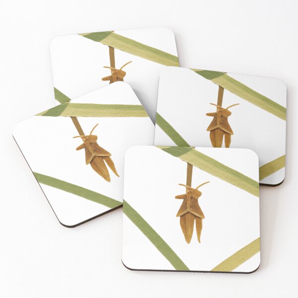 Item preview, Brown Grasshopper on Green Leaf Art designed and sold by Carasane.