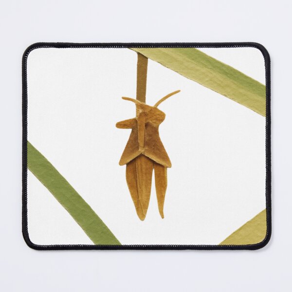 Item preview, Brown Grasshopper on Green Leaf Art designed and sold by Carasane.