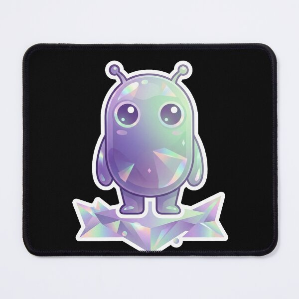 Item preview, Cute Crystal Holographic Alien Iridescent Sticker Design designed and sold by @SHINTOSARTSTORE.