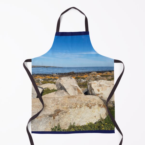 Item preview, Tranquil Ocean Bay View with Massive Rocks on a Sunny Day designed and sold by Faith Based Decor & Art &Gifts.