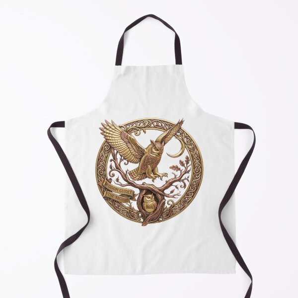 Item preview, Wisdom Guides The Night Golden Owl Crest designed and sold by NikmaArt.
