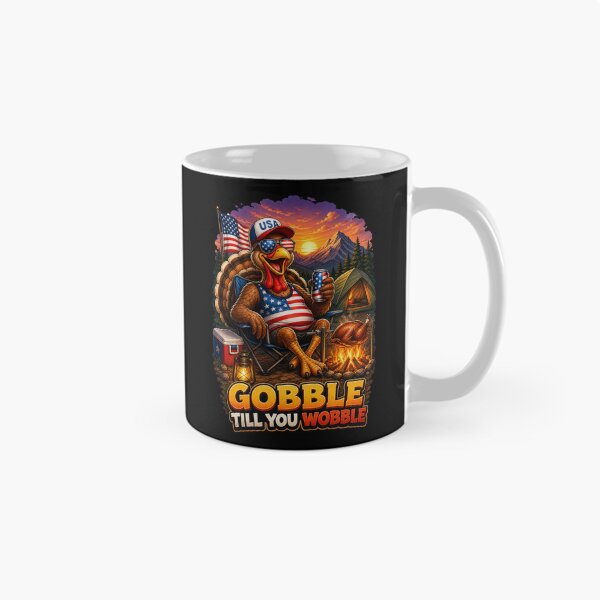 Item preview, Gobble Till You Wobble – Funny Thanksgiving Turkey Camping Design designed and sold by FREENATION2026.