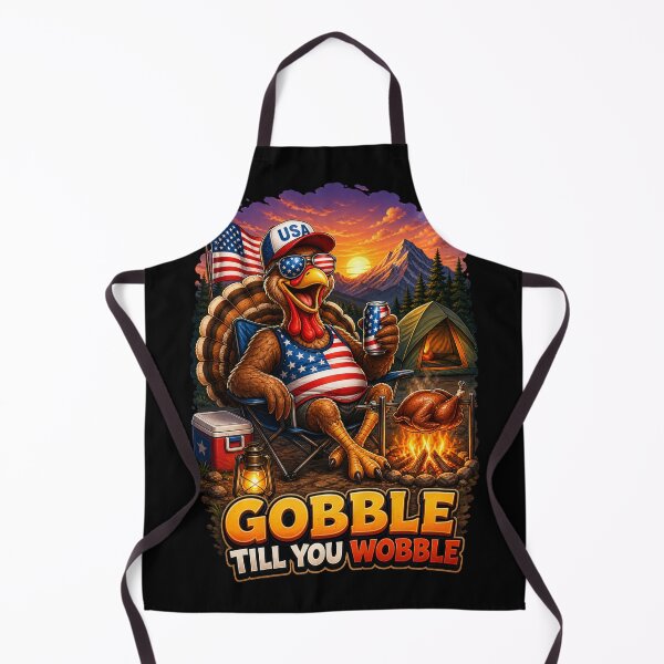 Item preview, Gobble Till You Wobble – Funny Thanksgiving Turkey Camping Design designed and sold by FREENATION2026.