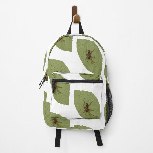 Item preview, Brown Ant Mimicking Spider on Green Leaf Art designed and sold by Carasane.