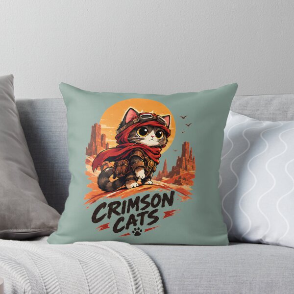Item preview, Crimson Cats - Kawaii Adventure Cat Explorer Cute Chibi Desert Warrior Sticker designed and sold by Retro Whiskers.