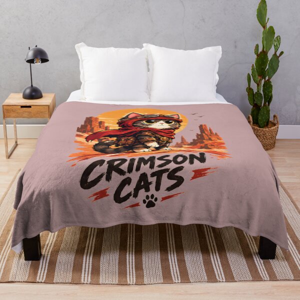 Item preview, Crimson Cats - Kawaii Adventure Cat Explorer Cute Chibi Desert Warrior Sticker designed and sold by Retro Whiskers.