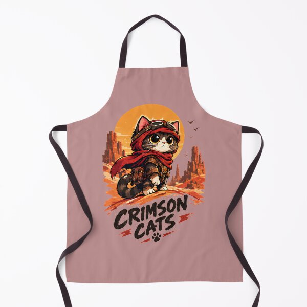 Item preview, Crimson Cats - Kawaii Adventure Cat Explorer Cute Chibi Desert Warrior Sticker designed and sold by Retro Whiskers.