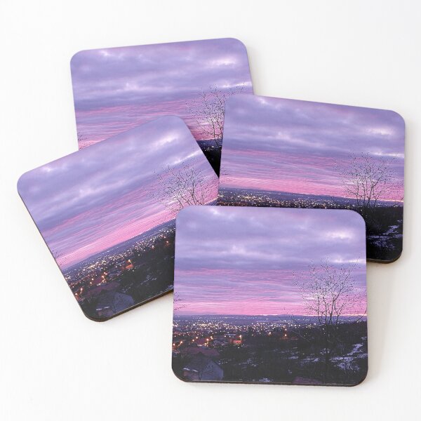 Item preview, City Lights and Purple Sunset Sky designed and sold by ObjectAndNature.