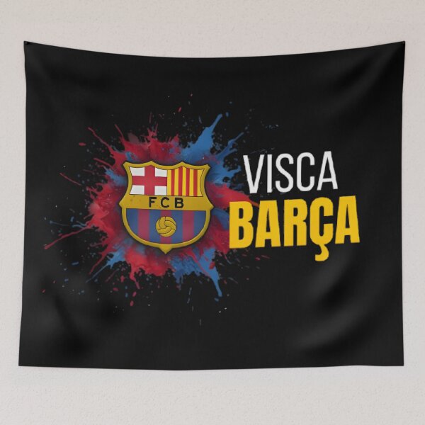 Item preview, Visca Barca FC Barcelona Paint Splatter - Football Club Fan Art designed and sold by Venloomzy.