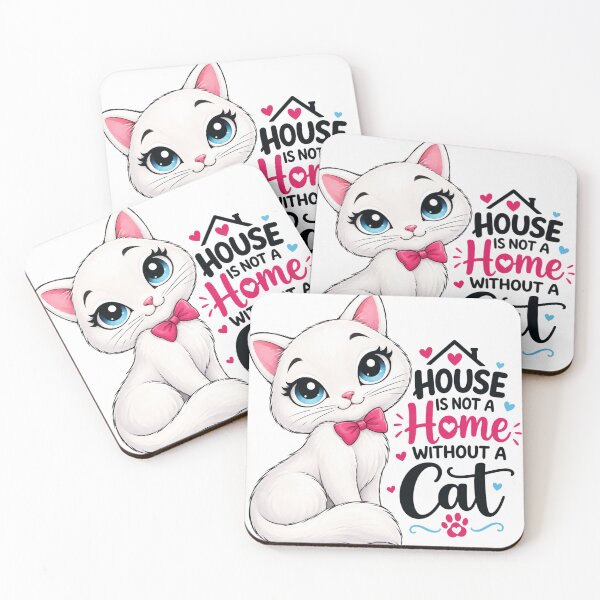 Item preview, A House Is Not a Home Without a Cat – Cute Cat Lover Design designed and sold by Mellow paws Designs.