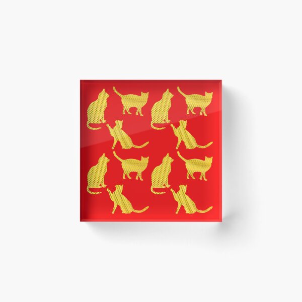 Item preview, Golden cats-Red designed and sold by Yamy Morrell Art and Design.