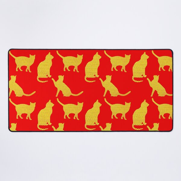 Item preview, Golden cats-Red designed and sold by Yamy Morrell Art and Design.