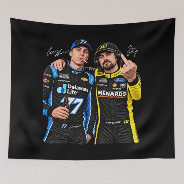 Item preview, Carson Hocevar vs Ryan Blaney, Hands Rated E For Everyone, Racing, NASCAR Fight designed and sold by PipoKarerama.