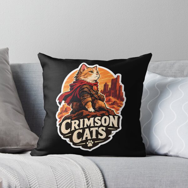 Item preview, Crimson Cats - Retro Vintage Sunset Cat Warrior Distressed 70s Style Desert Poster designed and sold by Retro Whiskers.