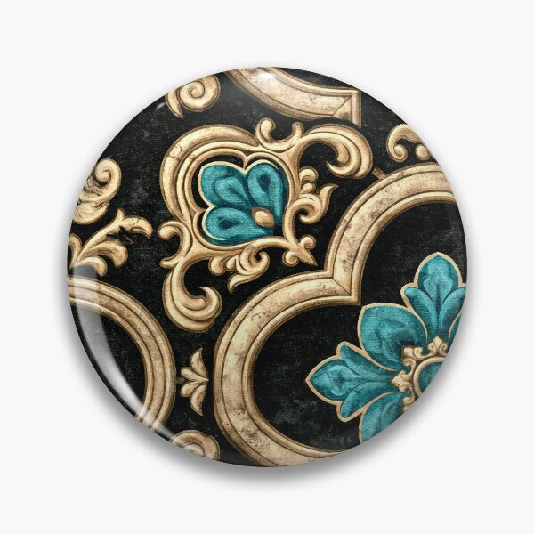 Item preview, Ornate Floral Pattern With Turquoise designed and sold by JaimeLikes.