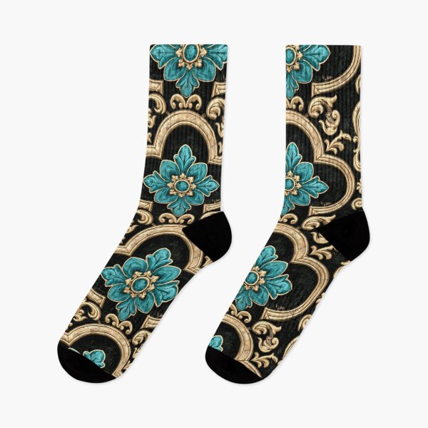 Item preview, Ornate Floral Pattern With Turquoise designed and sold by JaimeLikes.