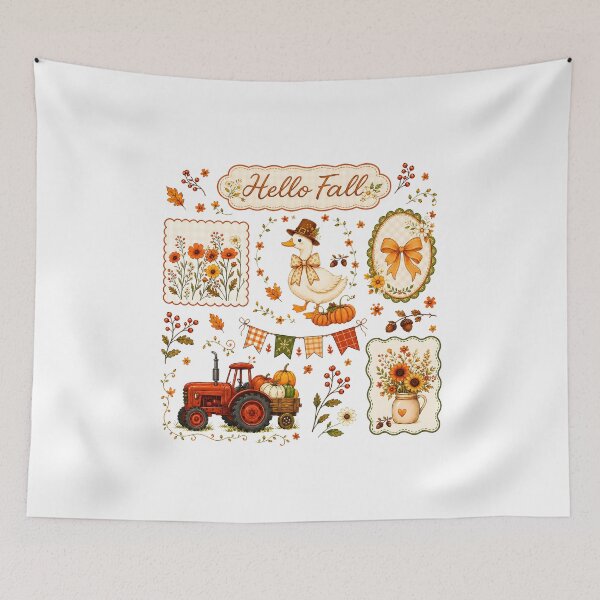 Item preview, Hello Fall Goose Autumn Harvest designed and sold by calicito.