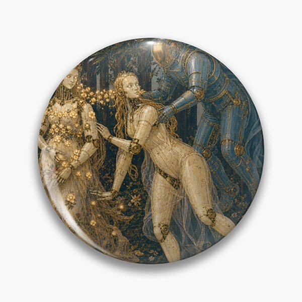Item preview, Zephyr and Flora Cyber Renaissance Art Print designed and sold by DMarquiseArt.